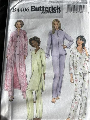 butterick patterns B4406 Misses Jacket,Robe,Top,Tunic,Pants Sz Xsm-Med - Image 1 of 3