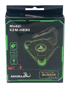Krazilla LED Gaming Mouse Bungee 4 High Speed USB Ports Arm&Foot Pad New In Box - Picture 1 of 19