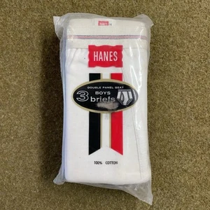 Paquete de 3 calzoncillos Hanes vintage para niños 14 asientos dobles ropa interior años 60 nuevos - VER FOTOS - Imagen 1 de 15