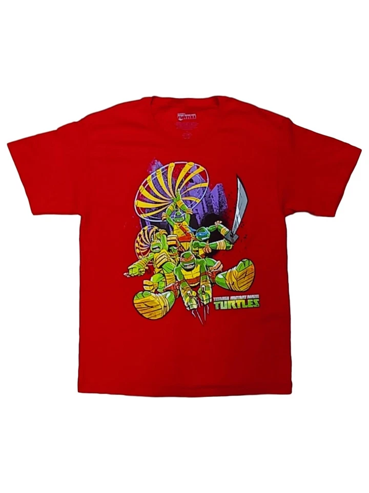 Boys Red Teenage Mutant Ninja Turtles Superhero Tee Shirt T-Shirt XL - Image 1 of 1