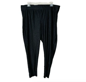 Torrid Platinum Leggings Embossed Leopard Black Womens 3X 22/24 Nylon Blend 1594 - Picture 1 of 8
