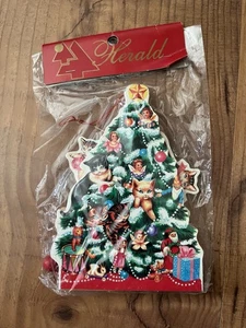 Holz Zugschnur Weihnachtsschmuck Katzen im Baum C Pelzman 1990 Sammlerstück - Bild 1 von 3