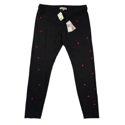 Philosophy Republic Ropa Leggings Pantalón Pull On Para Mujer L Negro Beso Labios Nuevo con Etiquetas Foto 1 de 4