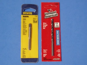 1/4 - 20 IRWIN HANSON TAP WITH PROPER SIZE VA #7 DRILL BIT MADE IN USA - Picture 1 of 2