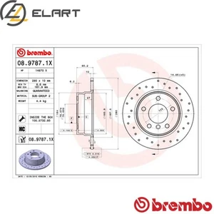 2x BRAKE DISC 08.9787.1X FOR BMW N47D20C/A M47D20 N46B20B N43B20A 2.0L N43B16 - Picture 1 of 9