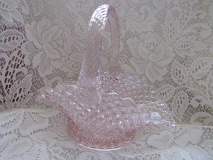 Westmoreland Glass English Hobnail Pink Basket - Picture 1 of 17