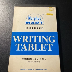 Vintage Murphy’s Mart Department Store Defunct Writing Tablet Unused Free Ship N - Picture 1 of 3