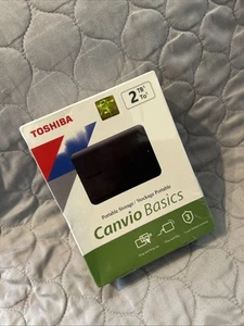 Toshiba Canvio Basics 2TB Portable External (HDTB520XK3AA) Hard Drive - Black - Afbeelding 1 van 3