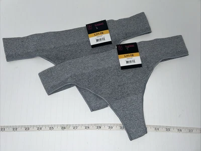 2 - Bragas Tanga Sin Costuras Para Mujer No Boundaries Talla GRANDE Gris Brezo Nuevas Foto 1 de 4