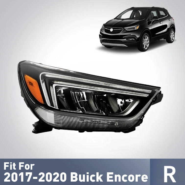 Full LED Headlight w/LED DRL For 2017-2020 Buick Encore Right Passenger Side Foto 1 de 4