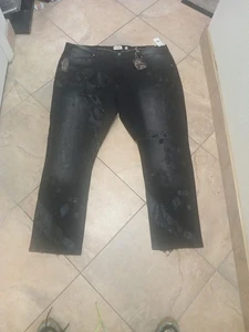 FWRD Denim Jeans Herren Big & Tall Gr. 46 Schwarz Factory Distressing Slim Stretch  - Bild 1 von 3