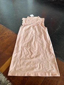 Free People Body hochgeschlossen Spitze Elasthan Pfirsich Kleid Neu mit Etikett - Bild 1 von 10