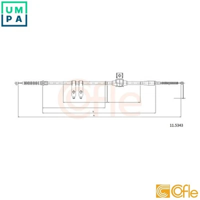 CABLE PULL PARKING BRAKE 11.5343 FOR FORD WLAA 2.5L 4cyl RANGER - Image 1 of 4