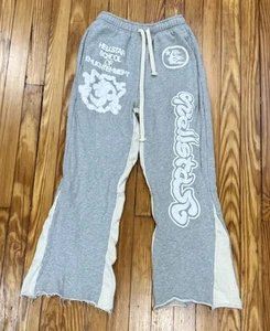 Hellstar Capsule 4 Grey Flared Sweatpants Size Medium School Of Enlightenment - Picture 1 of 3