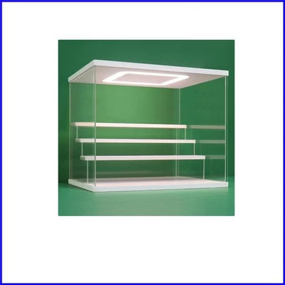Elegant 4-Tier Clear Acrylic Display Case Stand with LED Light for Collectibles - Image 1 of 4