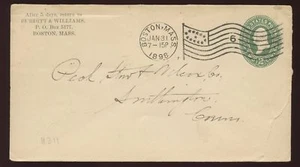 USA FLAG pmk BOSTON 6 1898 fine cover - Picture 1 of 1