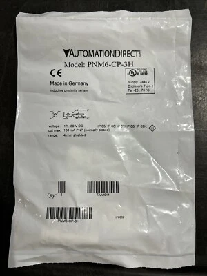 Automation Direct PNM6-CP-3H Inductive Proximity Sensor 10-30VDC *NEW* - Image 1 of 4