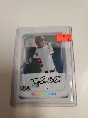 2011 Bowman Chrome Refractor #BDPP92 Tyler Alamo Rookie Card - Image 1 of 4