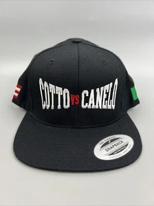 Snapback Mütze flach Baseball schwarz Kappe Unisex Boxen Cotto vs Canelo LasVegas 2015 - Bild 1 von 7