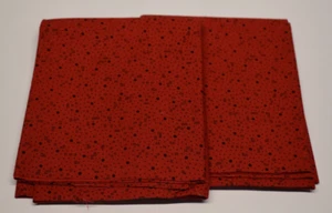FAT QUARTER LOT of 2 red with black dots - Picture 1 of 1