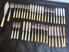Fish Knives and Forks in Antique Silver-Plated Cutlery for sale