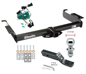 Trailer Tow Hitch For 96-99 Chevy Express GMC Savana w/ Wiring Kit & 1-7/8" Ball - Picture 1 of 8