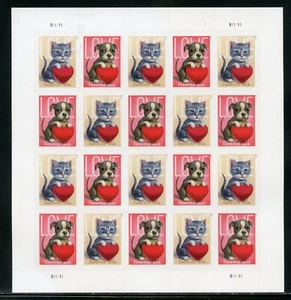 UNITED STATES SCOTT #5745/46 LOVE DOGS & CATS SHEET MINT NH - Picture 1 of 1
