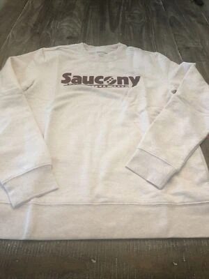 Saucony Logo Crew Neck Long Sleeve Sweatshirt Size S in Pink  - Image 1 of 4