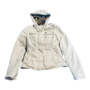 Abercrombie and Fitch Hooded Faux Fur Lined Coat Jacket Med Winter Y2K Vintage - Picture 1 of 18