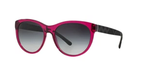 Burberry Round Sunglasses B4182 3496/8G 56-18-140 Burgundy Dark Gray Lenses - Picture 1 of 10
