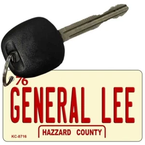 General Lee Novedad Metal Aluminio Llavero Placa Etiqueta Arte Llavero - Imagen 1 de 1