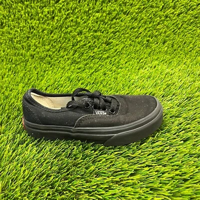 Vans Auténticos Niños Talla 12C Negros Atléticos Zapatos de Skate con Cordones Tenis Foto 1 de 4