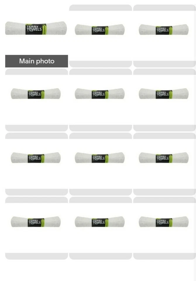 12 paquetes (36) toallas de rizo de algodón vikingo súper absorbentes lavado en seco detalles Foto 1 de 1