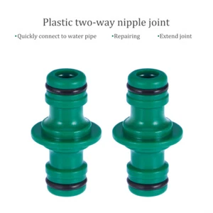 2PCS Raccordo Tubo Doppio Maschio Giardino Ugello Raccordi Tubo Collegamento Rapido - Foto 1 di 12