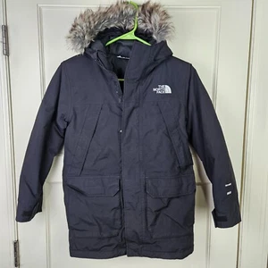 The North Face Mcmurdo 600 Fill Down Parka Boy's Size M 10/12 Black Dryvent Flaw - Picture 1 of 5