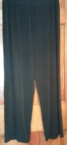 Vicki Vi Womens Size 1X Acetate Spandex Blend Black Elastic Waist Pants - Picture 1 of 5