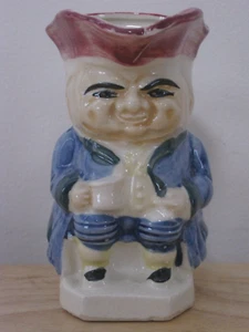 Vintage Hand Painted Toby Pitcher 4-1/4" Tall Mid Century - Picture 1 of 14