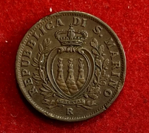 San Marino 1936 10 Centesimi KM#13 300K Mintage Bronze Coin T477 - Picture 1 of 2