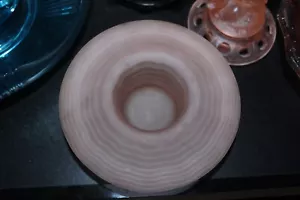 Collectable Davidson Satin Pink Depression Glass Bowl Rare Vintage Vase EXC - Picture 1 of 7