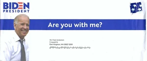 POLITICS MAILER (2020): JOE BIDEN "Are You With Me?" (Versiegelt) OF - Bild 1 von 1