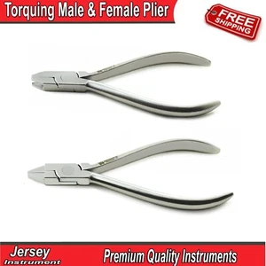 Orthodontic Torque Clench Plier Archwire Bending Adjustment Male & Female Pliers - Picture 1 of 4