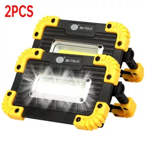 2X COB LED Work Light USB Rechargeable Flashlight Camping Emergency Lamp Torch - Picture 1 of 17
