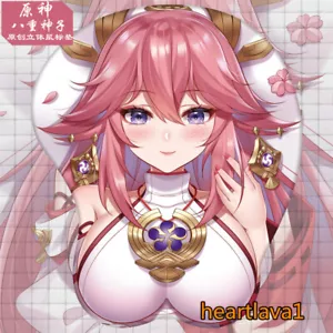 Genshin Impact Yae Miko 3D Silikon Mauspad Handgelenkstütze Spielmatte Tisch Mousepad - Bild 1 von 3