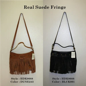 Lucky Brand,Women's Cross Body handbag,"REAL SUEDE FRINGE".Real Leather.NWT - Picture 1 of 9