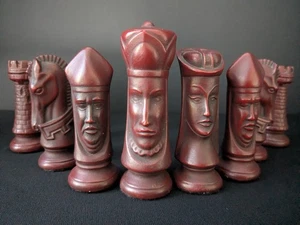 VTG Duncan Chess Pieces (32) Red/Green Please Read - Picture 1 of 23