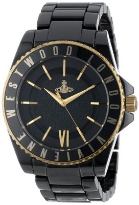 Reloj analógico Vivienne Westwood para hombre Orb negro x dorado VV048GDBK Foto 1 de 3