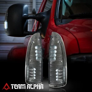 Luz de señal espejo de remolque lateral negra/transparente negra para Ford Super Duty 1999-2007 - Imagen 1 de 10