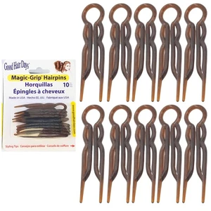 Good Hair Days Hair Pins - 2 forcine per capelli in plastica da 1/2", impugnatura magica a forma di U, forti - Foto 1 di 5