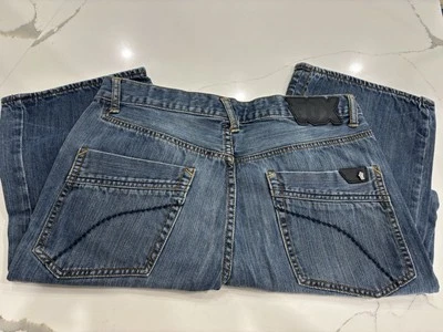 VTG Fox Racing Jeans Mens 33x32 Blue Denim Duster Relaxed Straight Grunge Y2k - Image 1 of 4