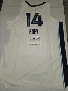 Grizzlies ZACH EDEY 2024-25 giocatore emesso ROOKIE MAGLIA BASKET BIANCA - Foto 1 di 3